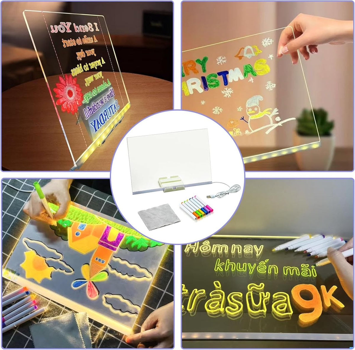 LED Acrylic Illuminated Magic Board With 7 Color