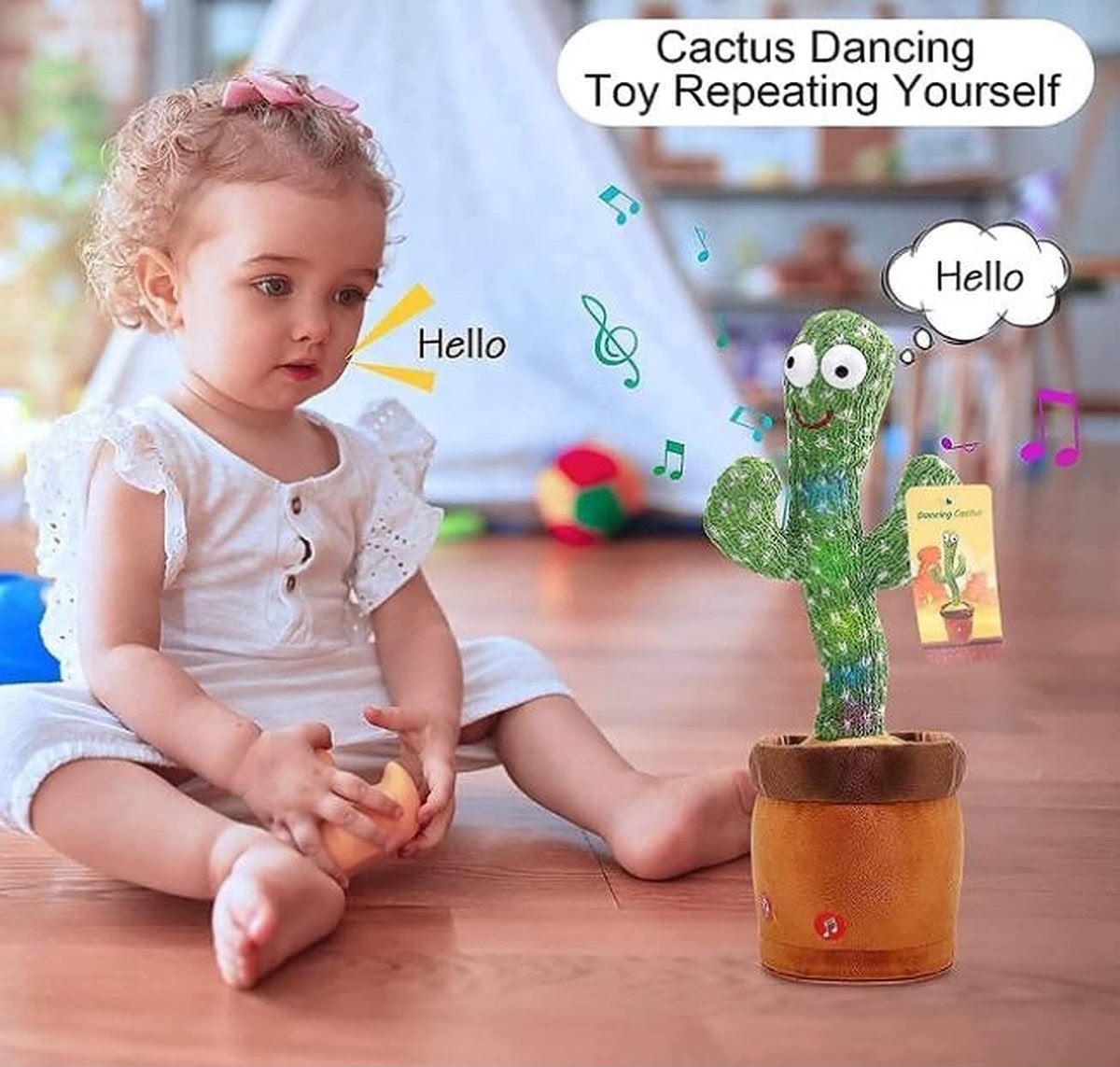 Dancing Talking Cactus Toy – USB Rechargeable
