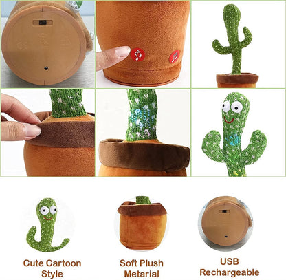 Dancing Talking Cactus Toy – USB Rechargeable