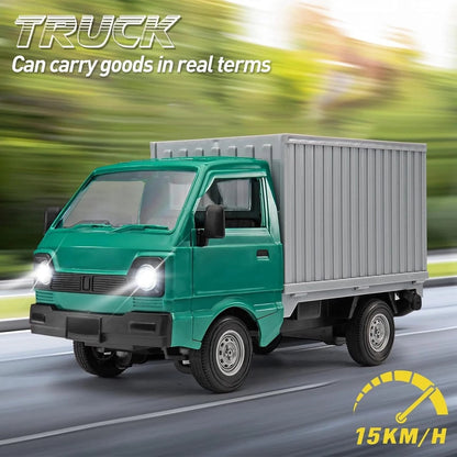 Remote Control Freight Pickup Truck with Container, Lights & Smoke