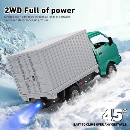 Remote Control Freight Pickup Truck with Container, Lights & Smoke